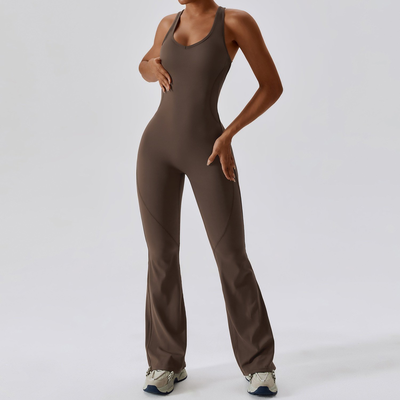 Amor jumpsuit with backless stylish design, Coffeeee, medium