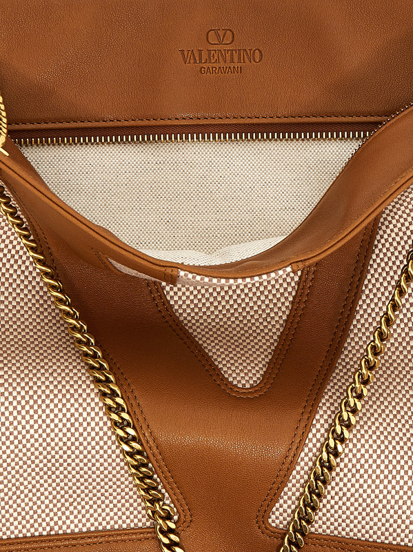 Beige cotton tote bag-null