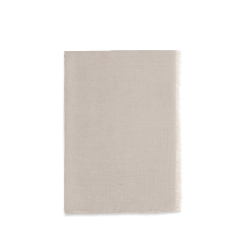 Beige silk scarf-null