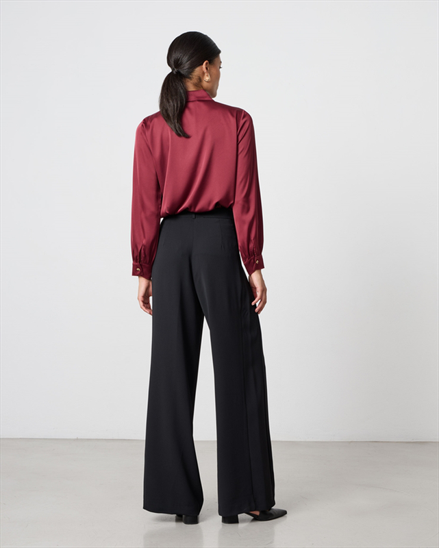 Trouser wide leg crepe image number null