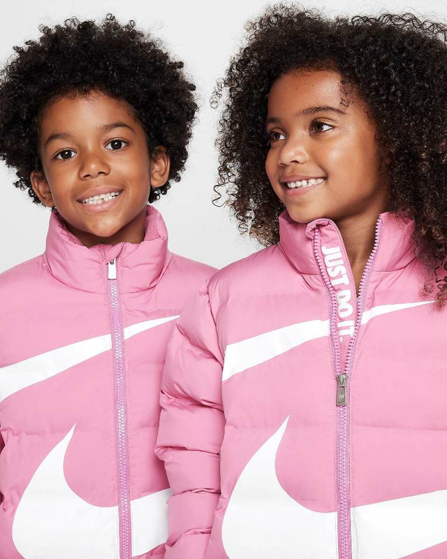 Product image: Nike little kids wrap swoosh debossed quilt jacket-null
