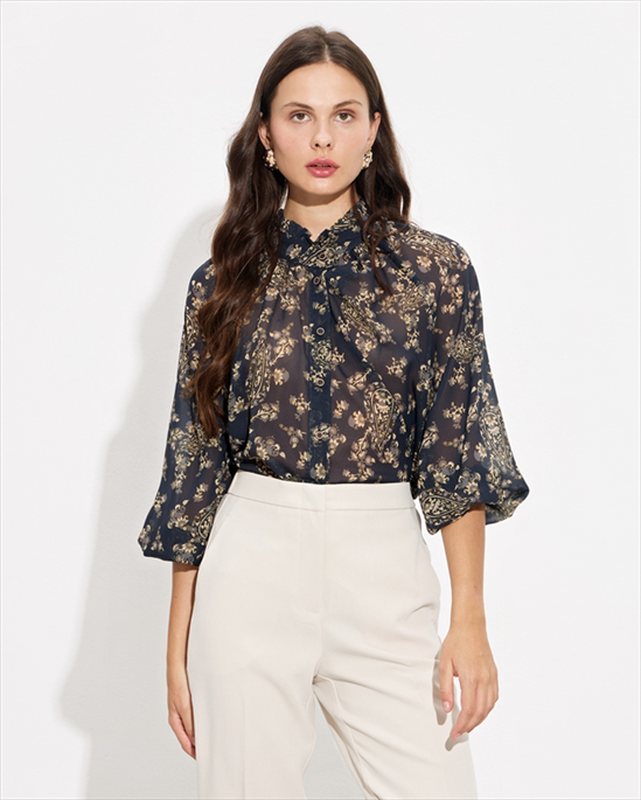 Shirt chiffon printed-null