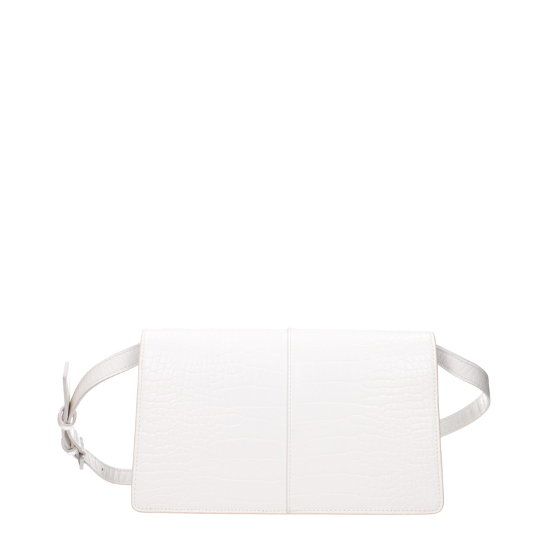 White polyethylene crossbody bag-null