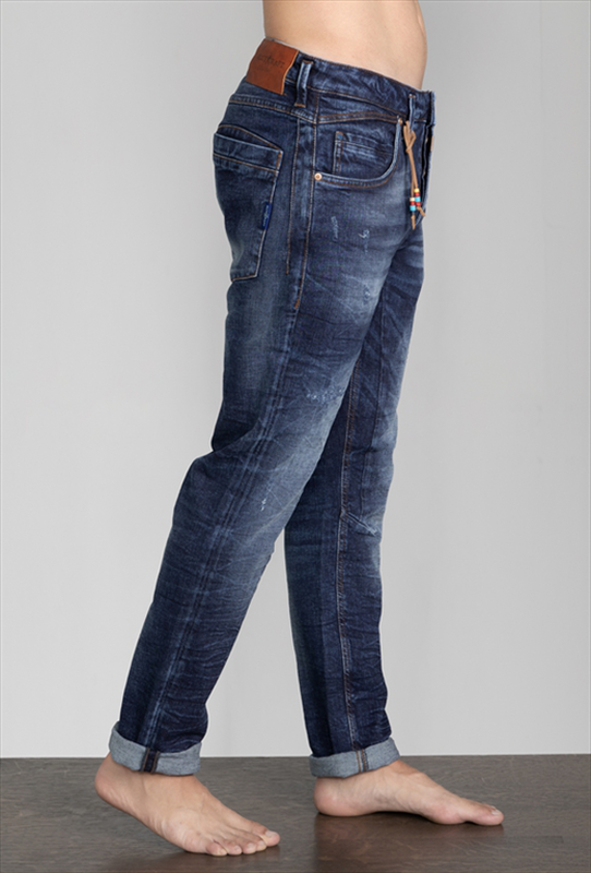 Scinn chain baggy fit cropped jeans image number null