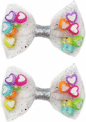 Hair clips mini hearts
