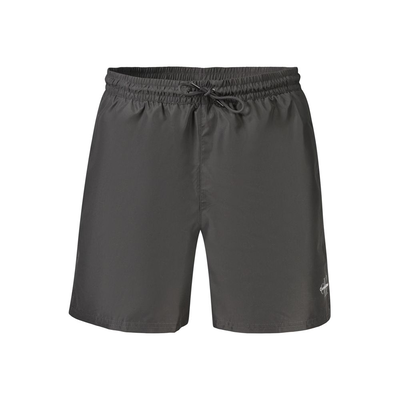 Black polyester men's swimwear, Black, medium