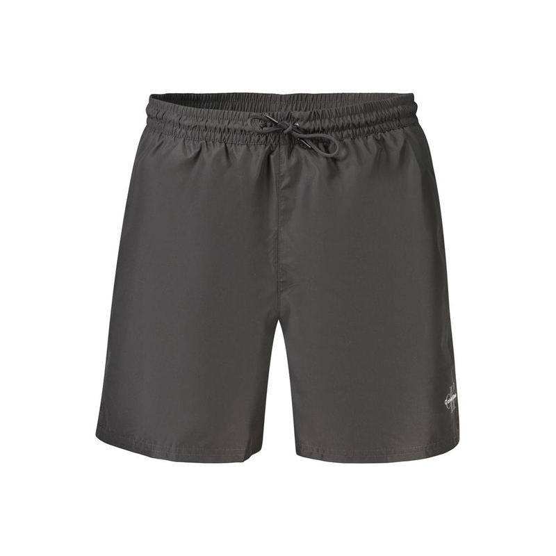 Black polyester men's swimwear-null