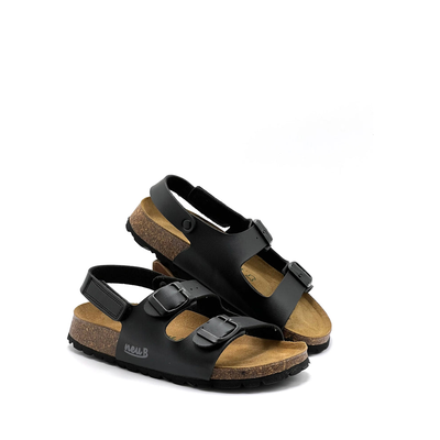 Neu b andernach black kids sandals, Black, medium