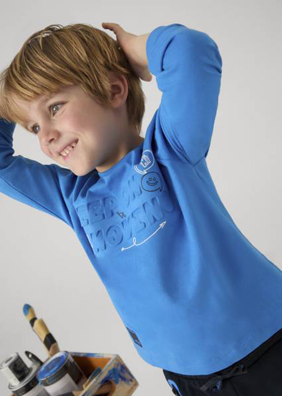 Μπλουζα μακρ/κη εντονο μπλε-null