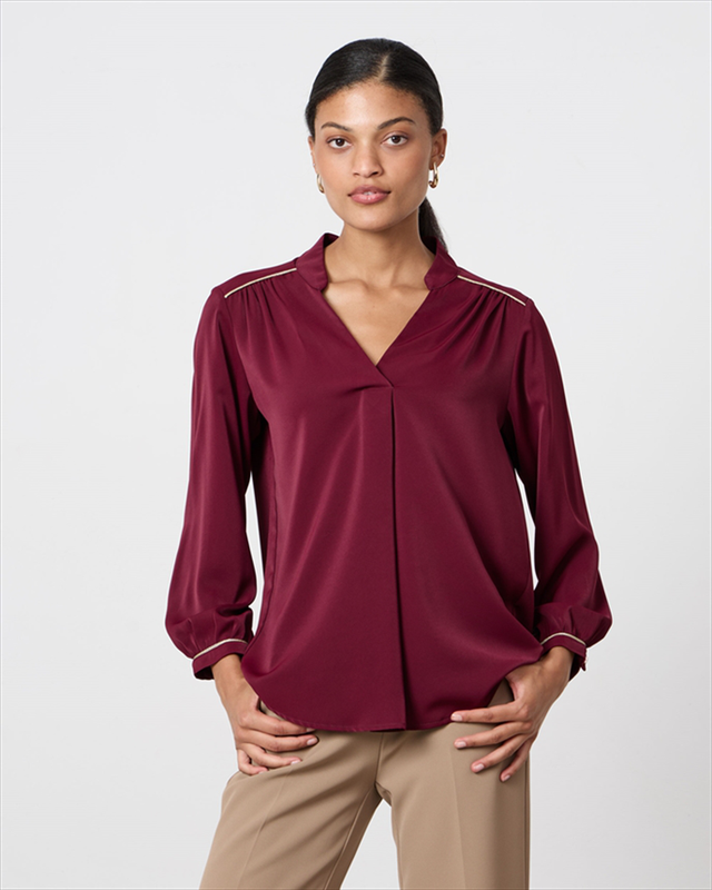 Blouse crepe long sleeve image number null