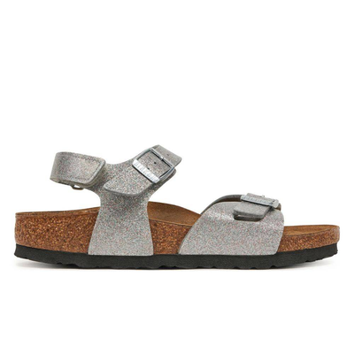 Birkenstock rio kids birko-flor, Light Silver, medium