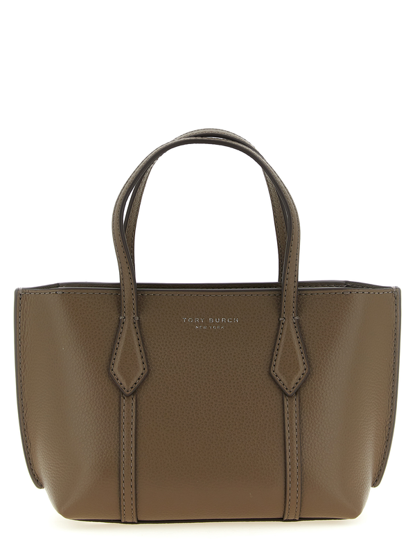 Brown cowhide tote bag-null