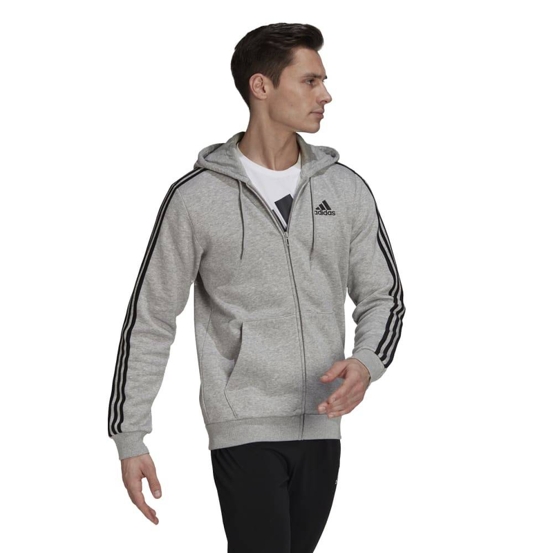Men 3-stripes fleece fz hoodie-null