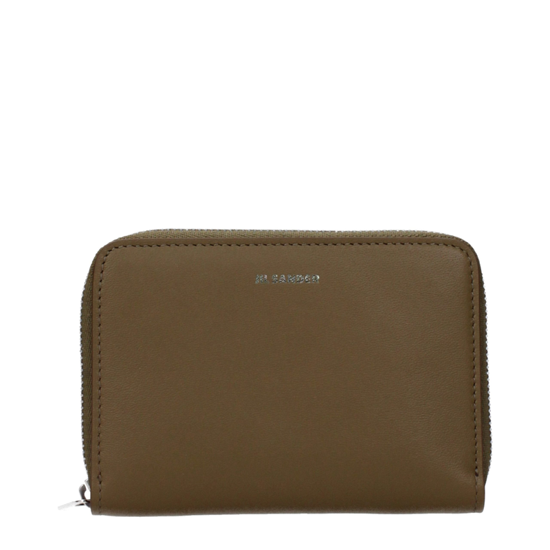 Brown leather wallet-null
