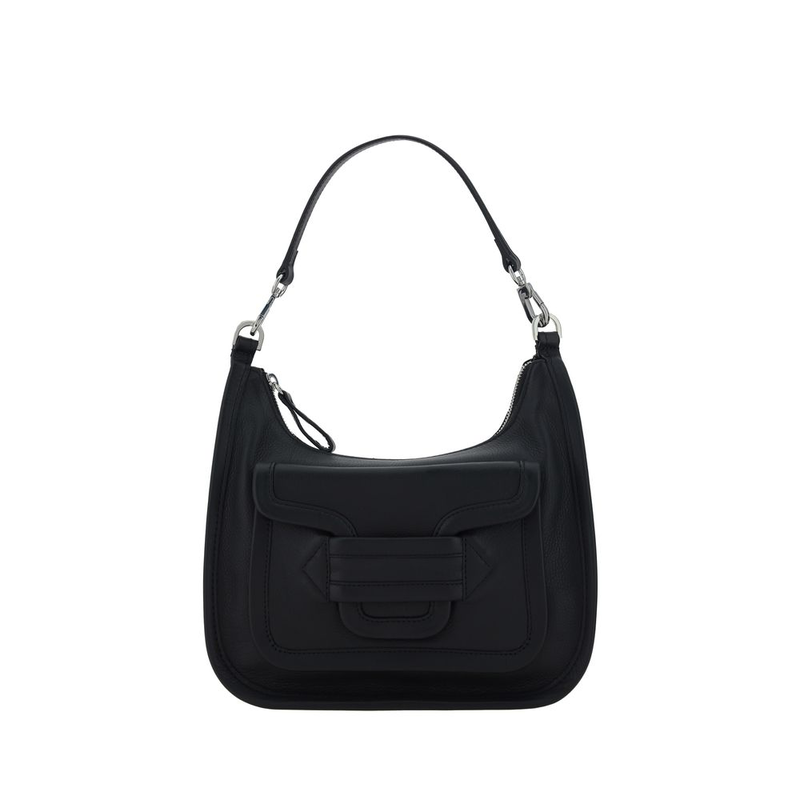 Black calf leather bos taurus shoulder bag-null