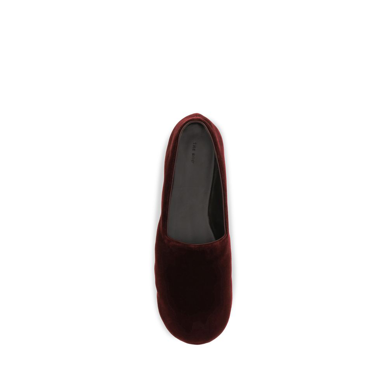Bordeaux cotton slip-on loafers-null