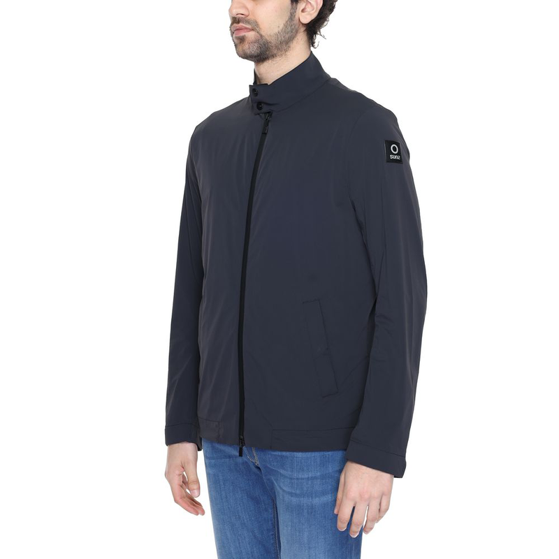 Black nylon shell jacket-null