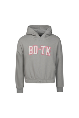 Bdtk girl's capital logo hoodie, Steel, medium