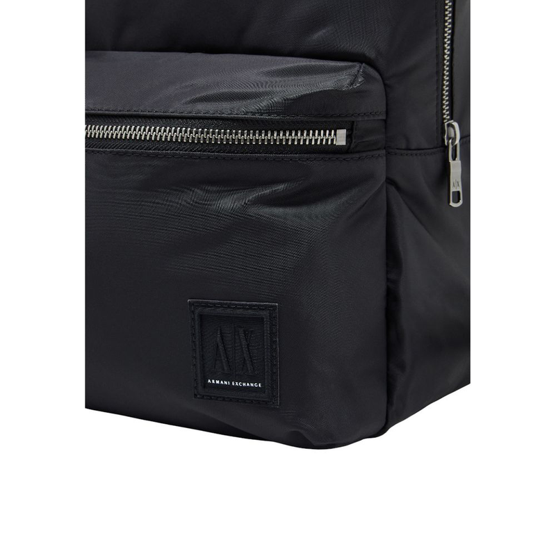 Black polyamide backpack-null