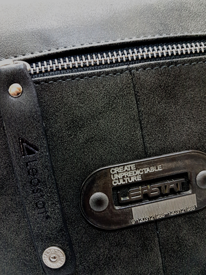 Leastat semi-leather shoulder bag 9677