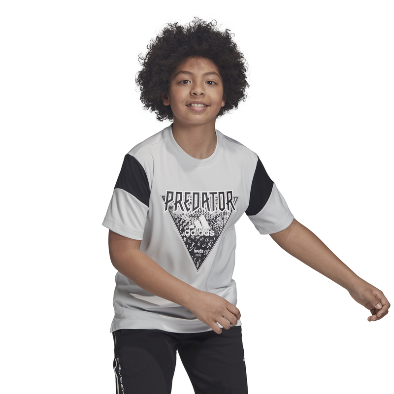 Adidas kids boys clothing training predator tee grey dv1336 image number null