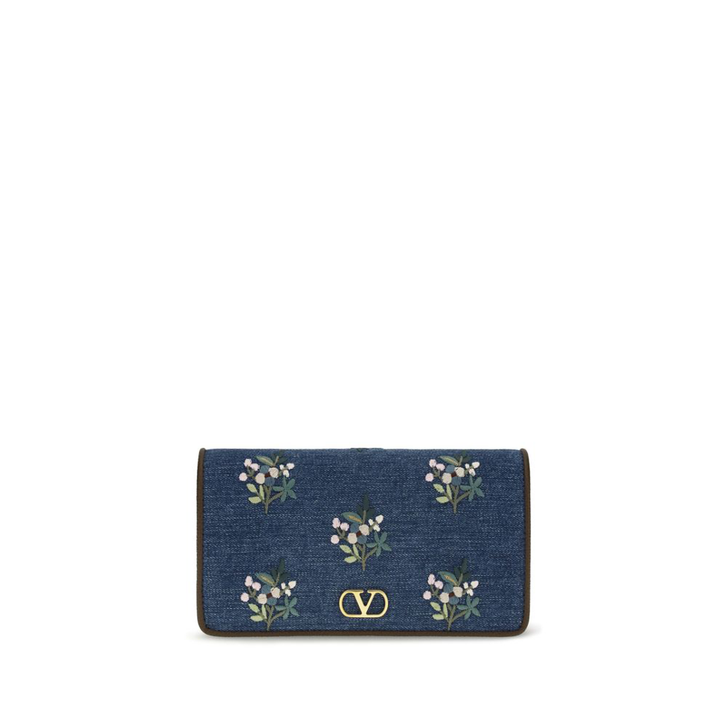 Blue cotton shoulder bag-null