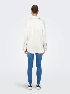 Onlmira oversize shirt, White, medium