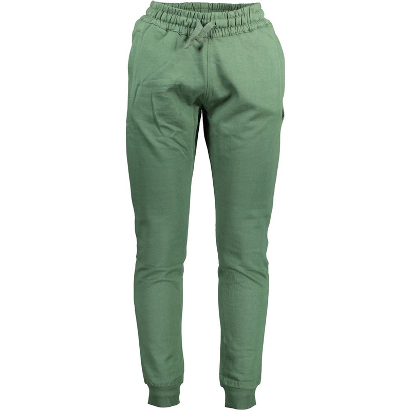 Green cotton men's trousers-null