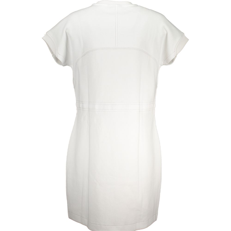 White cotton women dress-null