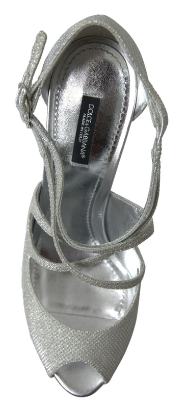Silver shimmers sandals heel pumps shoes-null