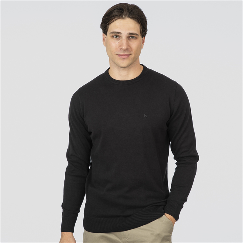 Basic cotton round neck knitwear-null