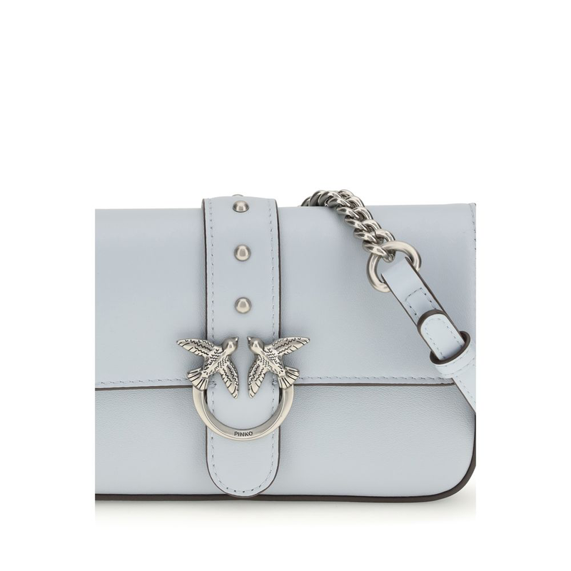 Blue calf leather bos taurus shoulder bag-null