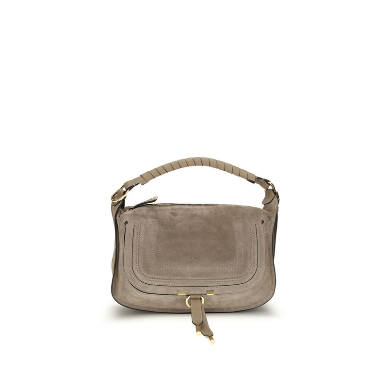 Beige calf leather bos taurus shoulder bag-null