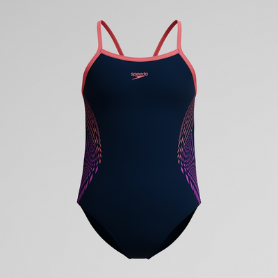 Speedo girl's plastisol placement thinstrap muscleback