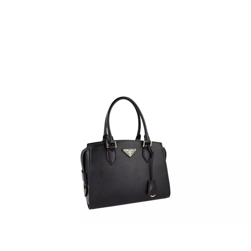 Black calfskin handbag-null