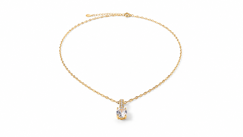 Sparkling crystal pendant necklace-null