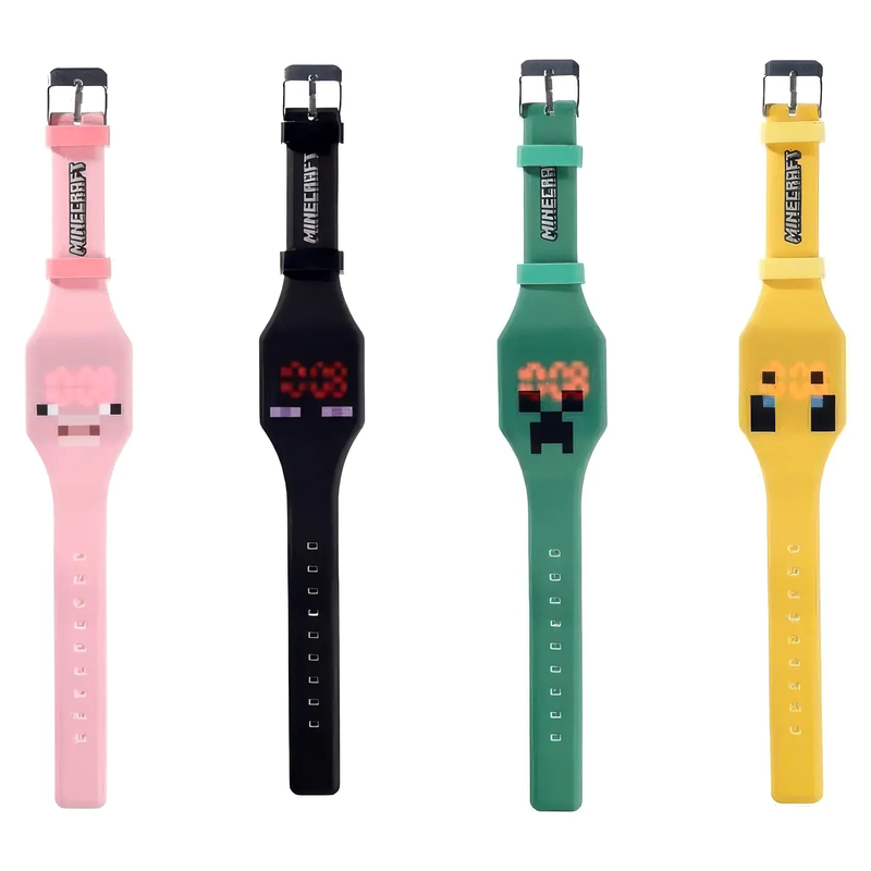 Minecraft faces silicone digital watch - assortment image number null