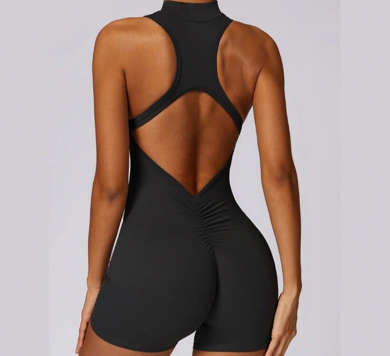 Amor zipper short jumpsuit-null