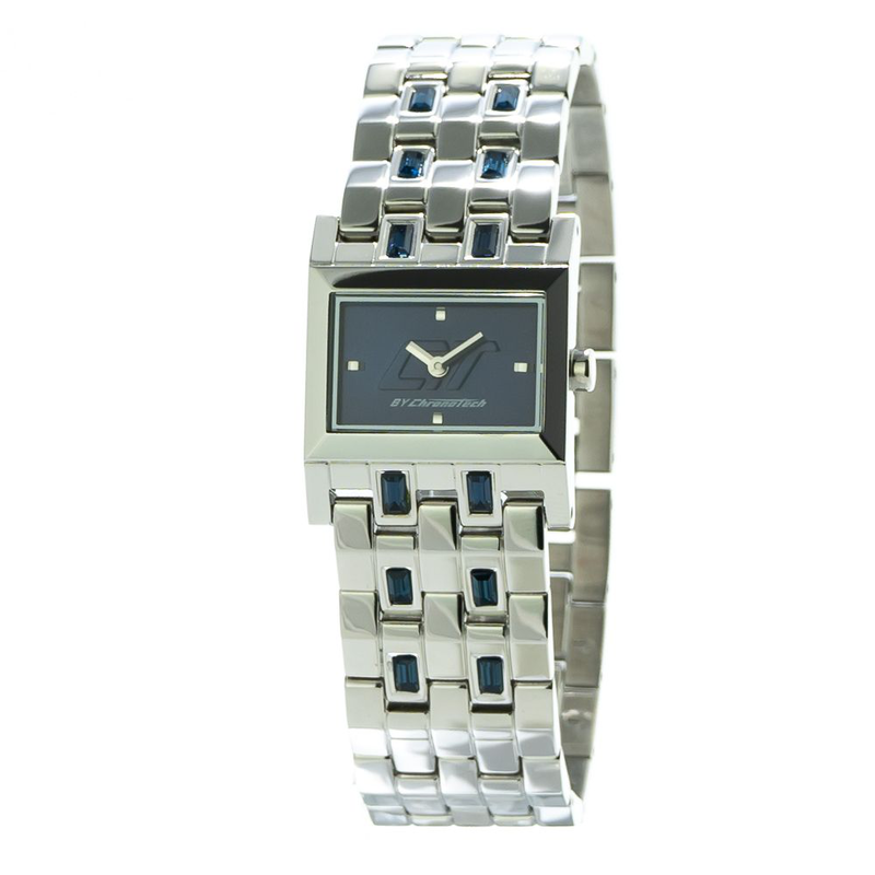 Silver stainless steel bracelet watch-null
