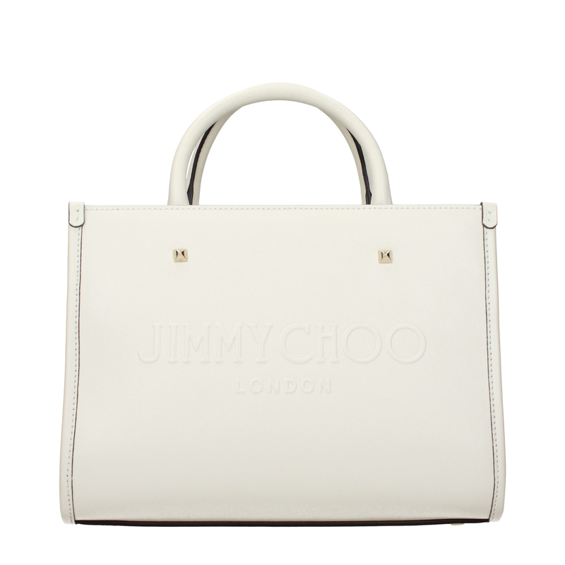 White leather handbag-null