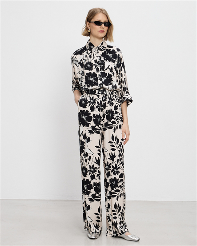 Trouser flower print-null