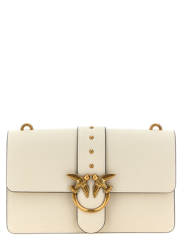 White goatskin crossbody bag-null