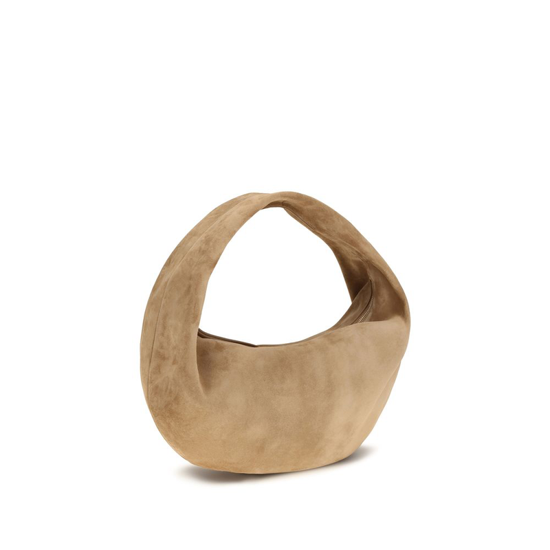 Beige calf leather bos taurus shoulder bag-null