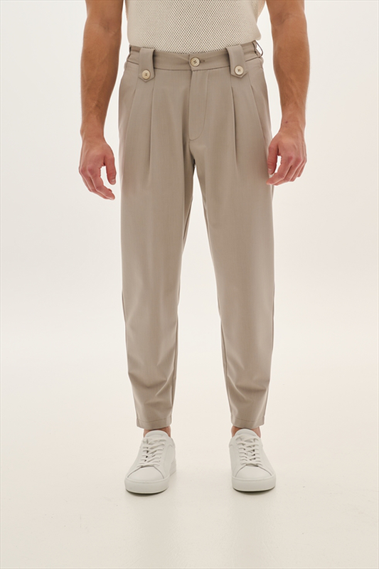 Pcoc loose fit double pleats trousers image number null