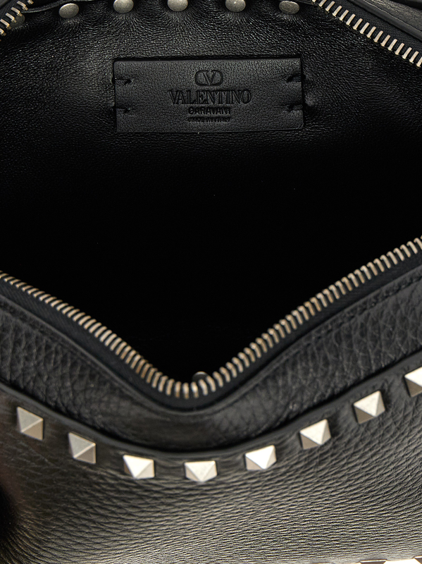 Black calfskin crossbody bag-null