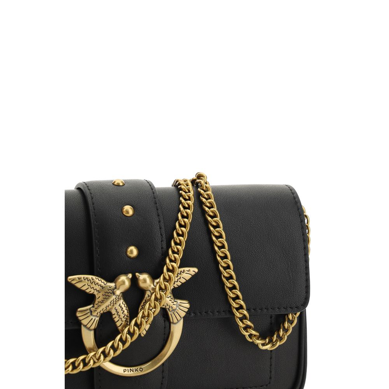 Black calf leather bos taurus shoulder bag-null