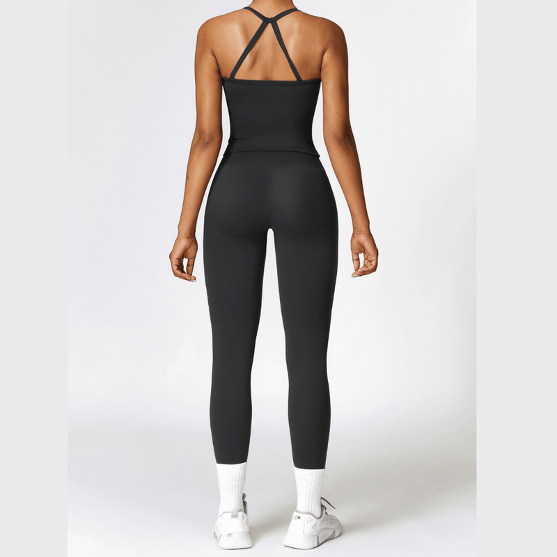 Amor short sleeve top legging set-null