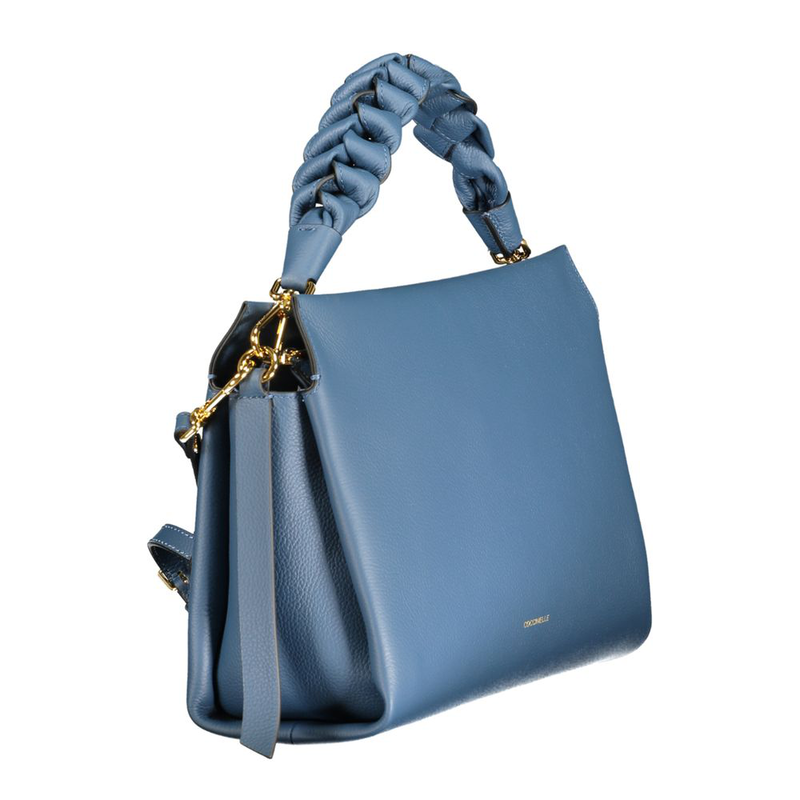 Blue leather women handbag-null