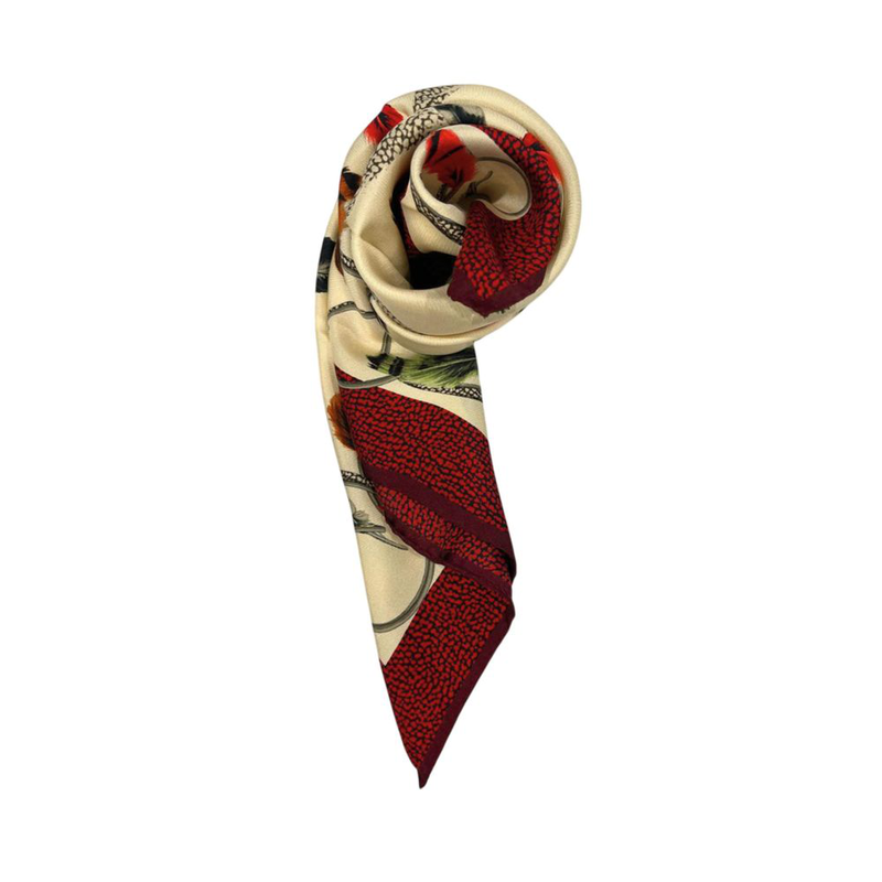 Beige silk women scarf-null