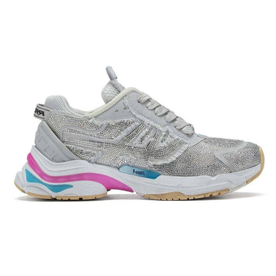 Ash race strass sneaker, Silver, medium